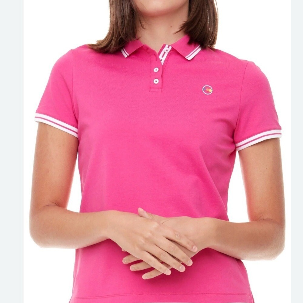 Swing Control Womens Pink Short Sleeve Polo Shirt T6015ISW XL